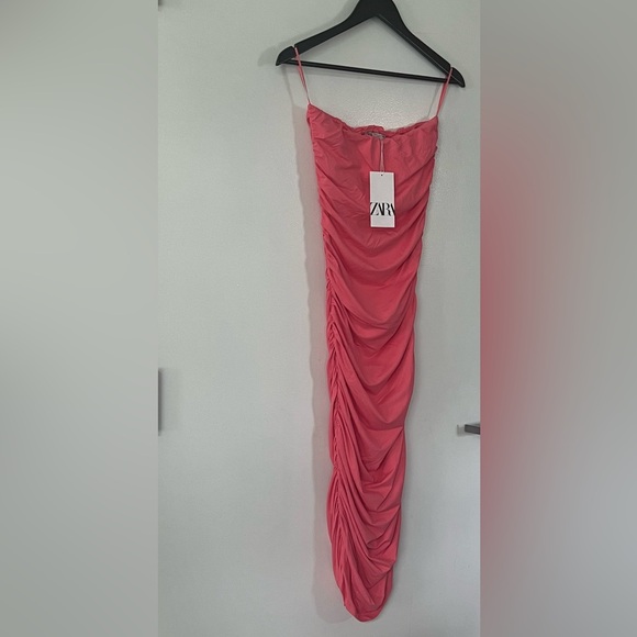 NWT - Zara Tube Dress in Peach/Content for instagram page - Picture 1 of 3